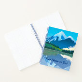 Schneebedeckte Berge, die in einem Seebad reflekti Notizblock (Innenseite)