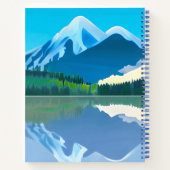 Schneebedeckte Berge, die in einem Seebad reflekti Notizblock (Rückseite)
