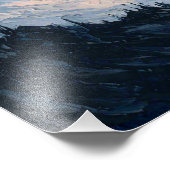 Schneebedeckte Berge Fotodruck (Ecke)