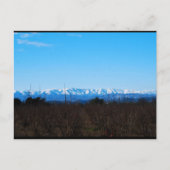Schneebedeckte Berge hinter Persimmonfeld Postkarte (Vorderseite)