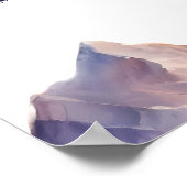 Schneebedeckte Berge Hochzeitskarte Poster (Ecke)