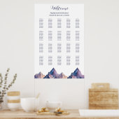 Schneebedeckte Berge Hochzeitskarte Poster (Küche)