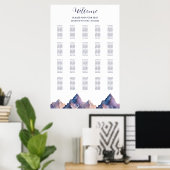 Schneebedeckte Berge Hochzeitskarte Poster (Heimbüro)