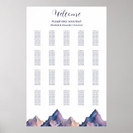Schneebedeckte Berge Hochzeitskarte Poster