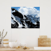 Schneebedeckte Berge in den Schweizer Alpen Poster (Küche)