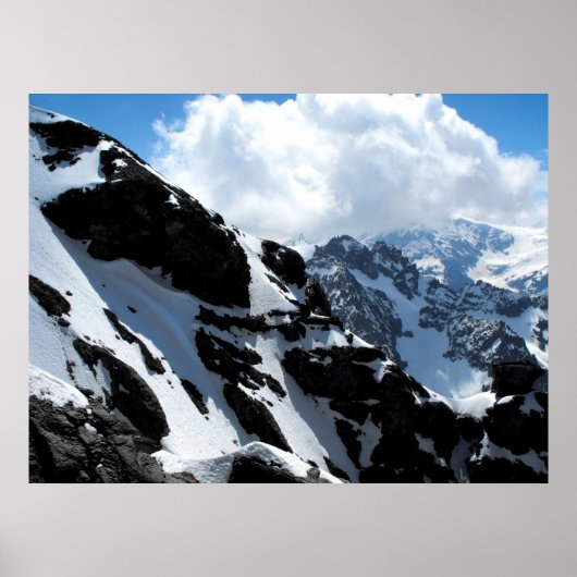 Schneebedeckte Berge in den Schweizer Alpen Poster (Vorne)