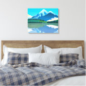 Schneebedeckte Berge in einem See Leinwanddruck (Insitu (Schlafzimmer))