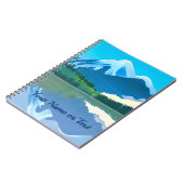 Schneebedeckte Berge in einem See Notizblock (Linke Seite)