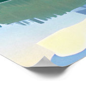 Schneebedeckte Berge in einem See Poster (Ecke)