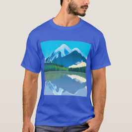 Schneebedeckte Berge in einem See T-Shirt