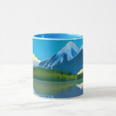 Schneebedeckte Berge in einem See Tasse (Zentrum)