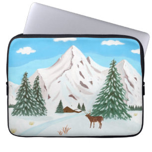 Schneebedeckte Berge Laptopschutzhülle