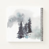 Schneebedeckte Berge Pinienbäume Hochzeiten Gast Notizblock (Rückseite)