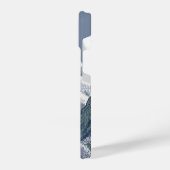 schneebedeckte Berge pixelig iPhone Hülle (Linke Seite)