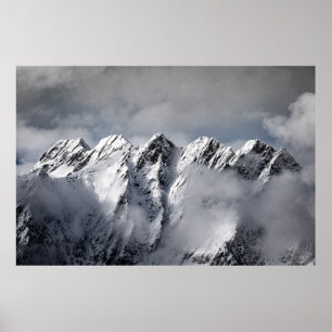 SCHNEEBEDECKTE BERGE POSTER