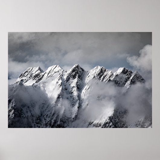 SCHNEEBEDECKTE BERGE POSTER (Vorne)