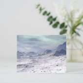 Schneebedeckte Berge Postkarte (Stehend Vorderseite)