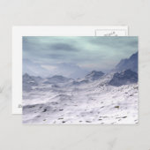 Schneebedeckte Berge Postkarte (Vorne/Hinten)