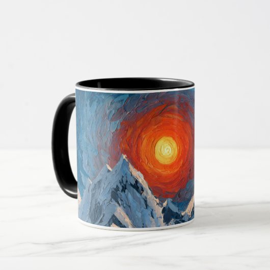 Schneebedeckte Berge Tasse (Vorderseite Links)