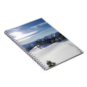 Schneebedeckte Berge und Evergreens Notizblock (Rechte Seite)