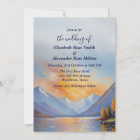Schneebedeckte Berge und Hochzeiten am See