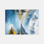 Schneebedeckte Berge und See Fleecedecke (Vorderseite (Horizontal))