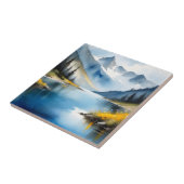 Schneebedeckte Berge und See Fliese (Seite)