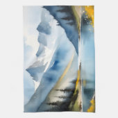 Schneebedeckte Berge und See Geschirrtuch (Vertikal)