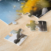 Schneebedeckte Berge und See Puzzle (Seite)
