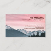 Schneebedeckte Berge unter dem wolkigen Himmel Visitenkarte (Rückseite)