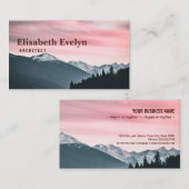 Schneebedeckte Berge unter dem wolkigen Himmel Visitenkarte (Vorne/Hinten)