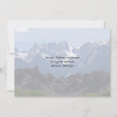 Schneebedeckte Berge von Lone Pine Einladung (Rückseite)