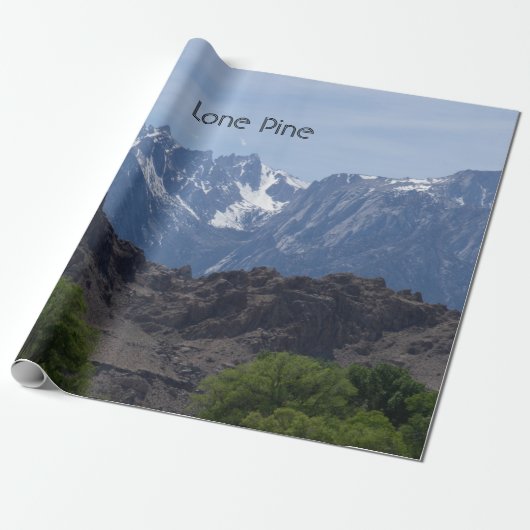 Schneebedeckte Berge von Lone Pine Geschenkpapier (Ungerollt)