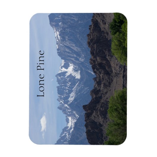 Schneebedeckte Berge von Lone Pine Magnet (Vertikal)