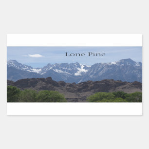 Schneebedeckte Berge von Lone Pine Rechteckiger Aufkleber