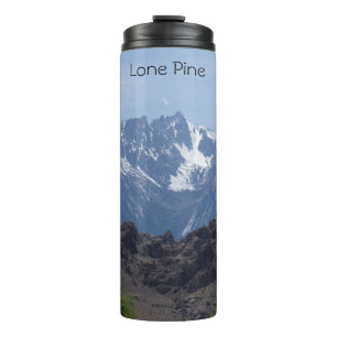 Schneebedeckte Berge von Lone Pine Thermosbecher