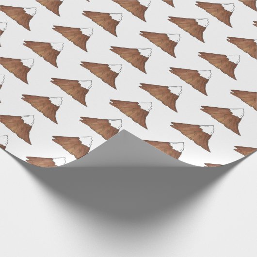 Schneebedeckte Bergkulisse Klettern im Freien Geschenkpapier (Ecke)