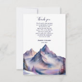 Schneebedeckte Berglandschaft Hochzeit Dankeskarte