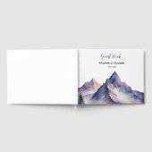 Schneebedeckte Berglandschaft Hochzeit Gästebuch (Voll)