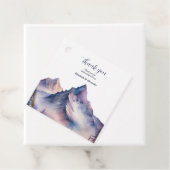 Schneebedeckte Berglandschaft Hochzeit Geschenkanhänger (Beispiel)