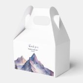 Schneebedeckte Berglandschaft Hochzeit Geschenkschachtel (Vorderseite)