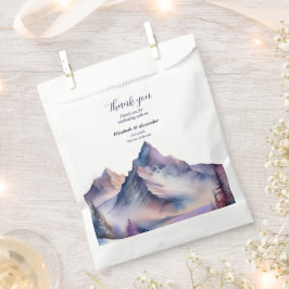 Schneebedeckte Berglandschaft Hochzeit Geschenktütchen