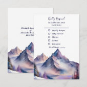 Schneebedeckte Berglandschaft Hochzeit RSVP Karte (Vorne/Hinten)
