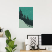 Schneebedeckte Berglandschaft Malerei Poster (Heimbüro)