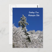 Schneebedeckte Bergreetings aus Washington Postkarte (Vorne/Hinten)