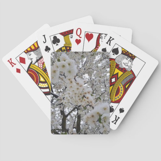 Schneebedeckte Blüten Spielkarten (Rückseite)