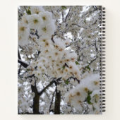 Schneebedeckte Blüten Spiral Notizbuch (Rückseite)