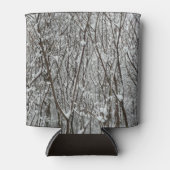 Schneebedeckte Branchen Winter Abstrakt Dosenkühler (Vorderseite)