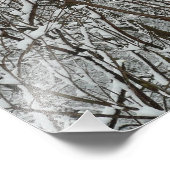 Schneebedeckte Branchen Winter Abstrakt Fotodruck (Ecke)