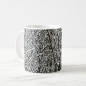 Schneebedeckte Branchen Winter Abstrakt Kaffeetasse (Vorderseite Links)